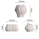 Axyaa Irregular Stripes Ceramic Vase for Home Decoration and Flower Arrangement