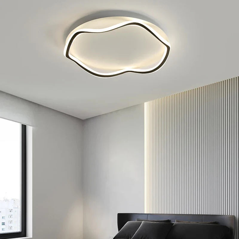 Axyaa Round LED Ceiling Light with Remote Control, Dimmable Chandelier for Living Room