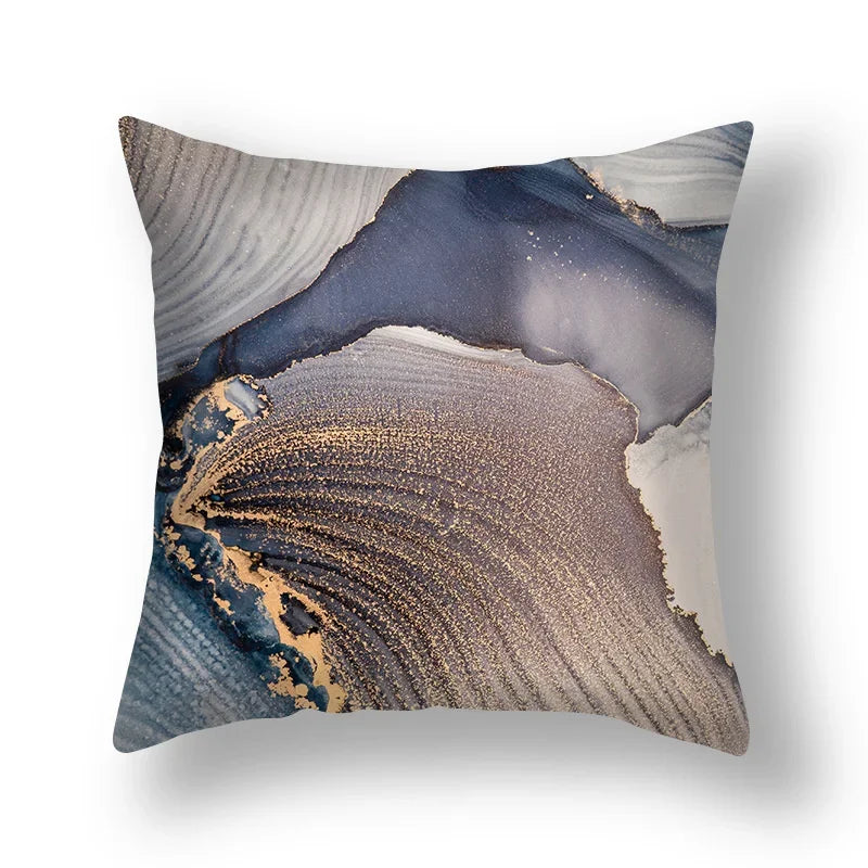 Axyaa Marble Pattern Cushion Cover Set for Home Decor