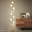 Axyaa 9 Head White Glass Ball Floor Lamp for Living Room and Bedroom
