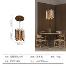 Axyaa Solid Wood LED Pendant Light for Living Room, Study Room Indoor Decor