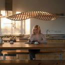 Axyaa Fish Bone Wood Pendant Chandelier for Living Room & Dining Room