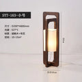 Axyaa Wabi-sabi Walnut Wood Zen Table Lamp LED E27 Fabric Shade Minimalist Desk Light