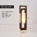 Axyaa Wabi-sabi Walnut Wood Zen Table Lamp LED E27 Fabric Shade Minimalist Desk Light