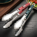 Axyaa Stainless Steel BBQ Tongs Buffet Clip for Non-Stick Grilling