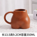 Axyaa Ceramic Creativity Butt Coffee Mugs 350ml Heat Resistant Porcelain Travel Cup