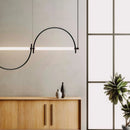 Axyaa Minimalist Tea Room Pendant Light - Nordi Creative Half Circular Arc Study Lamp