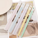 Axyaa Love Chopsticks Set: 5 Pairs Reusable Alloy Sushi Sticks with Non-Slip Grip