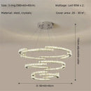 Axyaa Crystal LED Chandelier Foyer Pendant Lighting Modern Luxury Steel Lamp