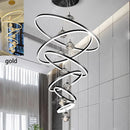 Axyaa LED Pendant Lights for Staircase Chandeliers, Modern Home Decor Hanging Lamps
