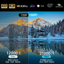 Axyaa Smart Home Theater Projector 4K Full HD Auto Focus Native 1080P WiFi Bluetooth