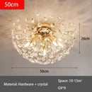 Axyaa Sun Flower Crystal Ceiling Light 2025 - LED Decor for Living Room, Bedroom & Study