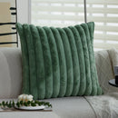 Axyaa Green Plush Faux Fur Nordic Cushion Cover 45x45cm Cozy Soft Romantic Home D��cor