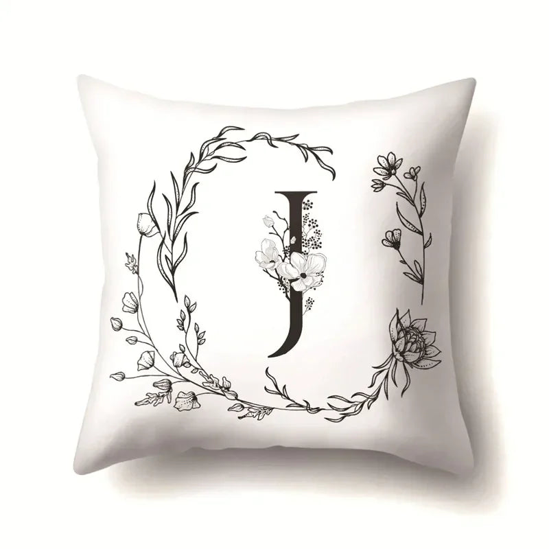 Nordic Style Letter Wreath Pillow Cover by Axyaa - Home Decor Essential
