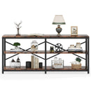 Axyaa Industrial 3-Tier Sofa Table - 70.9" Long Console Behind Couch Table