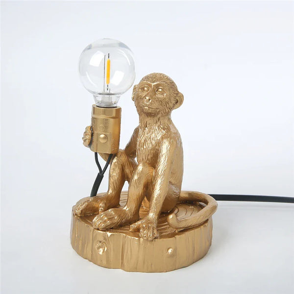 Nordic Resin Monkey Lamp LED Table Lights for Home Decor by Axya