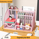 Axyaa Mesh Desk Organizer with Drawer - 7 Compartments, Multifunctional Pen Holder