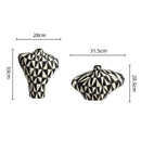 Axyaa Geometric Diamond Ceramic Vase: Handcrafted Home Decor Flower Arrangement Accessory