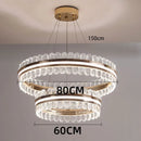 Axyaa Modern Minimalist Crystal Chandelier for Luxurious Living Room, Bedroom, and Dining Room