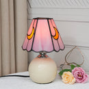 Axyaa Purple Moon Ceramic Table Lamp - Bedroom Living Room Decor