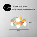 Axyaa Modern Chandelier: Macaron Warm Ceiling Light for Bedroom, Living Room, Dining Room