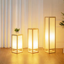 Axyaa Japanese Solid Wood LED Floor Lamp for Living Room Bedroom Tea Table Lighting
