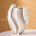 Ceramic Sea Style Vase Pampas Grass Dried Flower Waves Seahorse Starfish by Axyaa