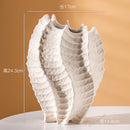 Ceramic Sea Style Vase Pampas Grass Dried Flower Waves Seahorse Starfish by Axyaa