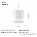 Axyaa White Glass Pendant Light: Modern Minimalist Hanging Ceiling Lighting