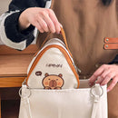 Axyaa Mini Capybara Thermal Lunch Bag: Portable, Insulated, Reusable Cooler