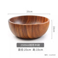 Axyaa Japanese Acacia Wooden Salad Bowl - Large Wooden Tableware