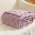 Axyaa Checkered Pattern Fleece Throw Blanket - Super Soft and Warm Blanket