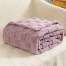 Axyaa Checkered Pattern Fleece Throw Blanket - Super Soft and Warm Blanket