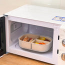Axyaa 3 Grids Detachable Plastic Lunch Box, Microwave Safe Bento Container