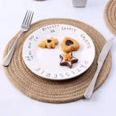 Axyaa Round Cotton Dining Mat Set: Thermal Insulation, Anti-Scalding, for Tableware