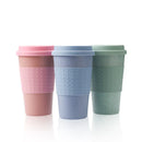 Axyaa Wheat Straw Fiber Silicone Coffee Cup with Lid