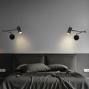 Axyaa Acrylic Iron LED Wall Lamp Up Down Rotate Black Stair Light