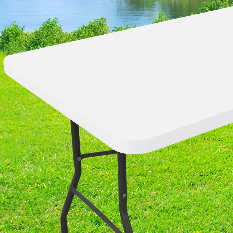 Axyaa Stretch Washable Patio Table Cover Waterproof Outdoor Tablecloth