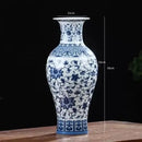 Axyaa Blue and White Porcelain Antique Vase Home Decoration