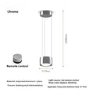 Axyaa Modern Aluminum LED Pendant Light with Dimming Remote Control
