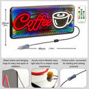 Axyaa Double-Sided LED Neon Tunnel Coffee Bar Sign with Color-Changing Light