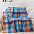 Axyaa Tartan Plaid Mohair Throw Blanket for Cozy Home Decor