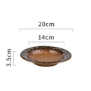 Axyaa Retro Ceramic Dinner Soup Pasta Salad Dessert Snack Plates Molecular Cuisine Tableware