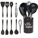 Axyaa 10-Piece Pink Silicone Utensil Set with Box - Non-Stick Kitchen Tools