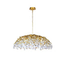 Axyaa Luxury Crystal Chandelier: Modern, Retro Style Lighting Fixture for Living, Dining & Bedroom