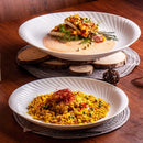Axyaa Ceramic Steak Plate, High-End Japanese Dish for Steamed Fish