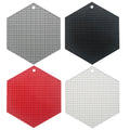 Axyaa Honeycomb Silicone Trivet Mats - Set of 4