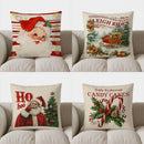 Santa Snowflakes Christmas Pillow Cover by Axyaa - Charming Home Decor for Sofa, Bedroom, Car