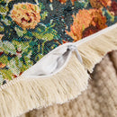 Axyaa Floral Cotton Linen Throw Pillowcase - 45x45 Jacquard Cushion Cover