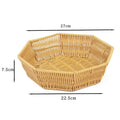 Axyaa Rattan Fruit Plate & Tea Tray: Retro Woven Storage Basket for Picnics & Snacks